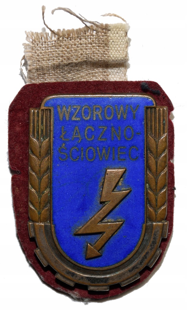 Odznaka Wzorowy Łącznościowiec wz. 1951 duża rzadka wykonanie Mennica