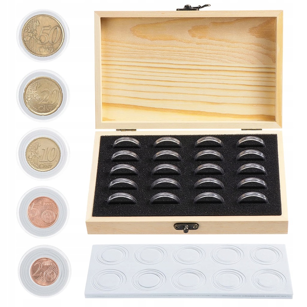 Kinsinder 20-częściowe pudełko na monety
