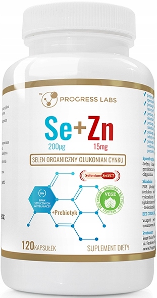 SE+ ZE selen 200 uq + cynk 15 mg 120 kaps.