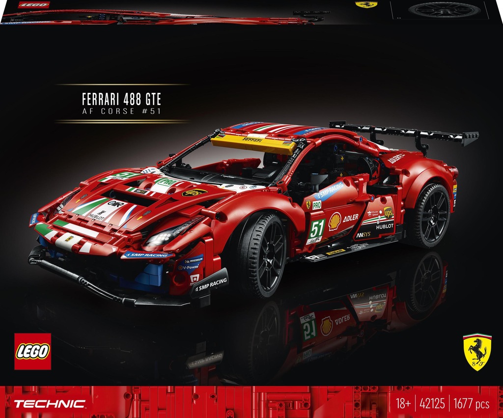 LEGO TECHNIC FERRARI 488 GTE UNIKAT IDEALNY PREZENT NA ŚWIĘTA 42125 AUTO