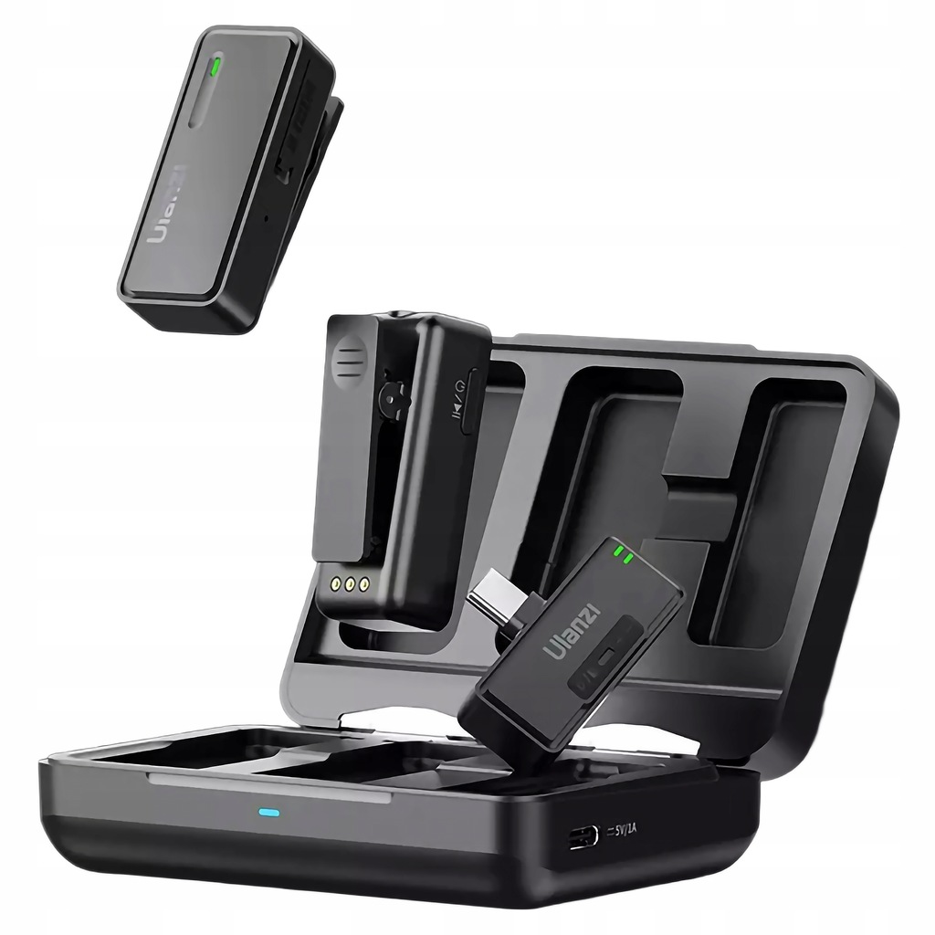 2x bezprzewodowy mikrofon krawatowy ULANZI UW-MIC 20T WiFi 2,4GHz USB-C