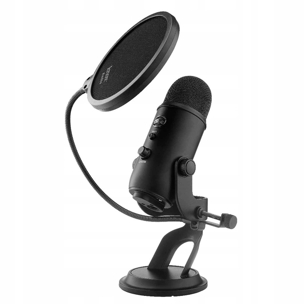 Mikrofon pojemnościowy Blue Yeti + filtr