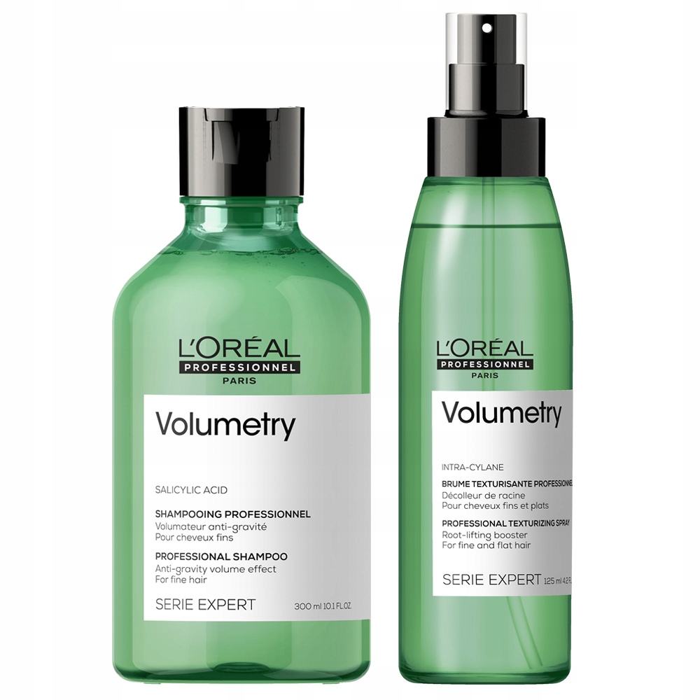 Loreal Volumetry zestaw szampon i spray do włosów cienkich