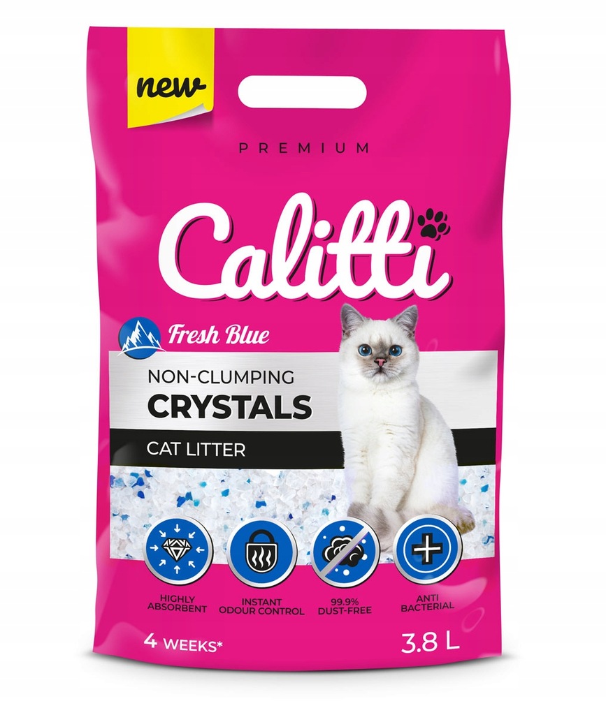 CALITTI Crystals Fresh Blue - żwirek 2x3,8l