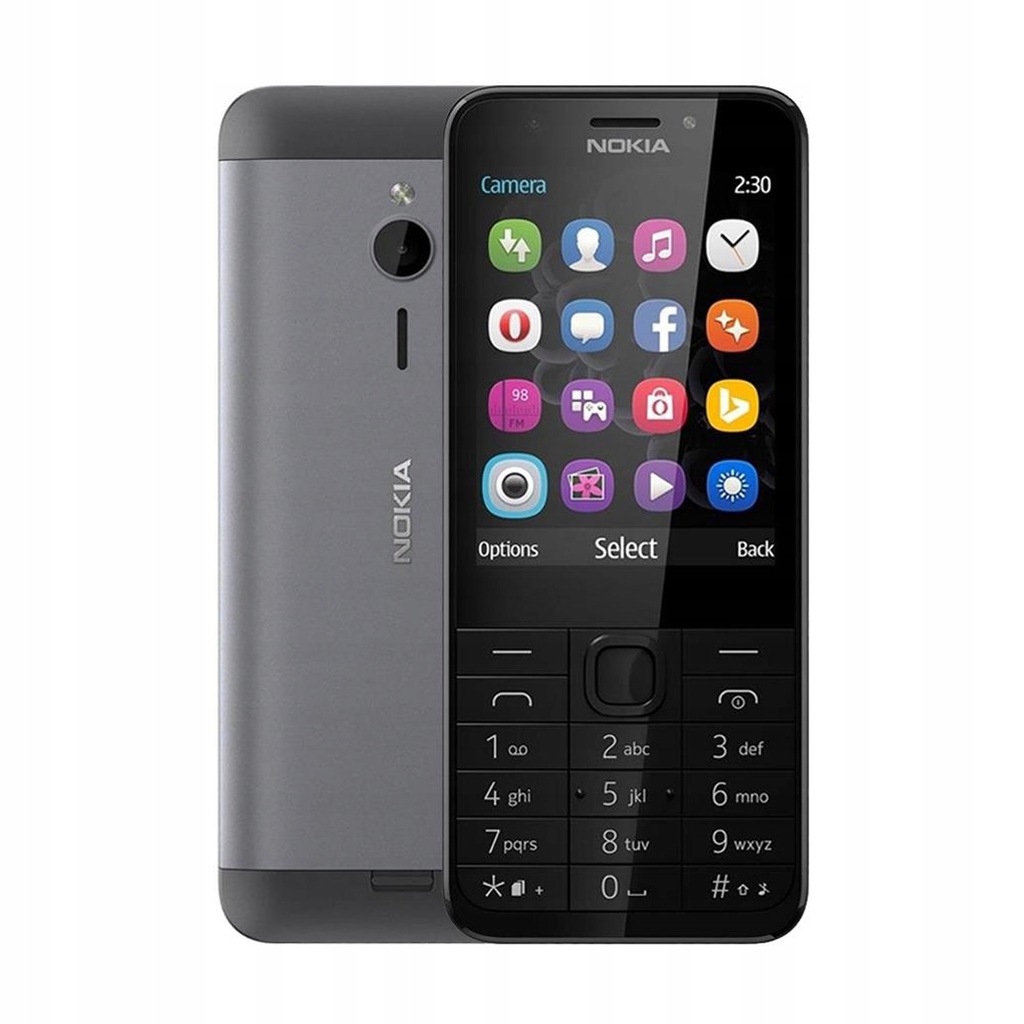 Telefon NOKIA 230 Dual SIM BT FM Latarka szary