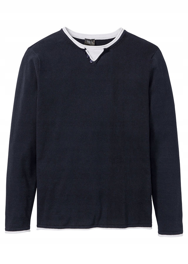 Sweter w optyce 2 w 1 niebieski 44/46 (S) 946005