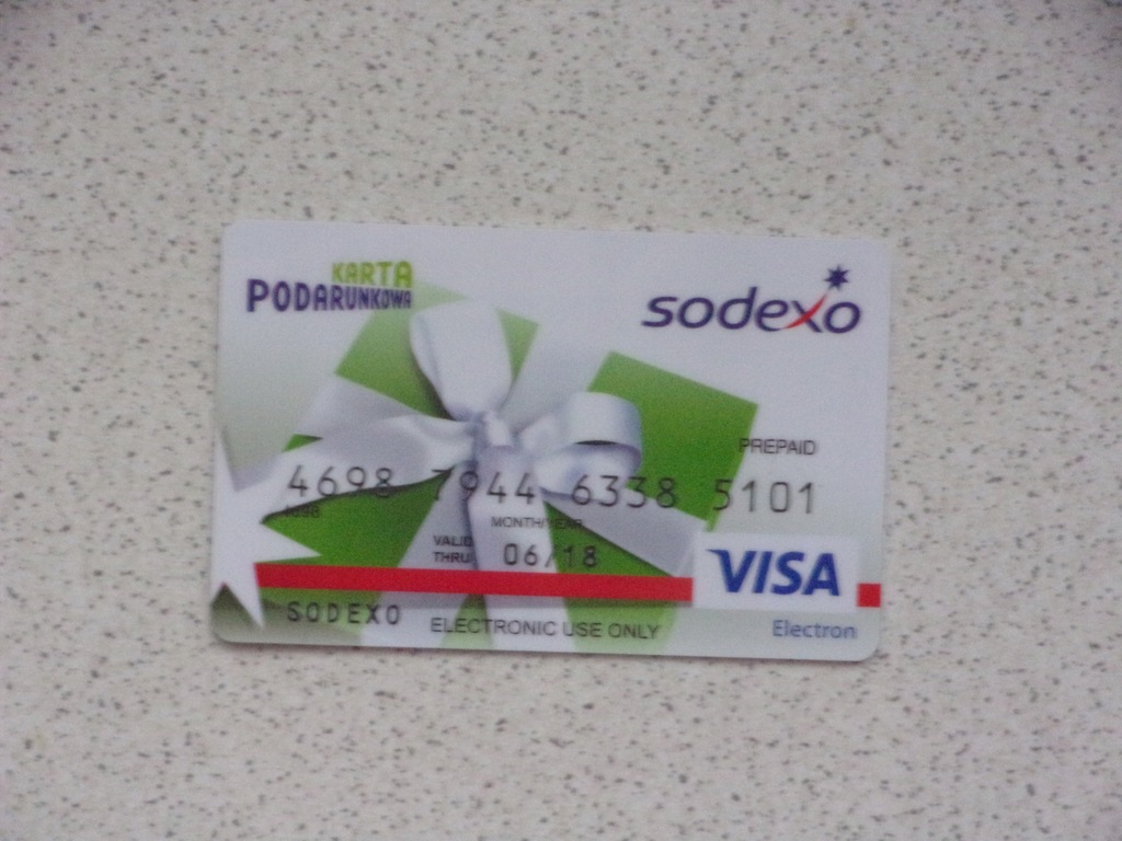 Sodexo -podarunkowa VISA