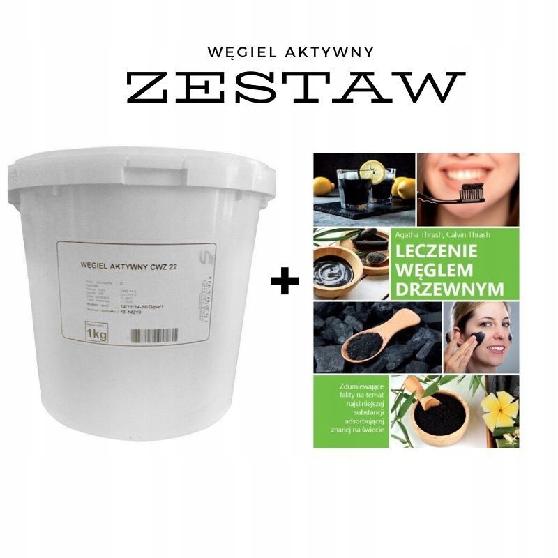 WĘGIEL AKTYWNY 1 KG + LECZENIE WĘGLEM DRZEWNYM