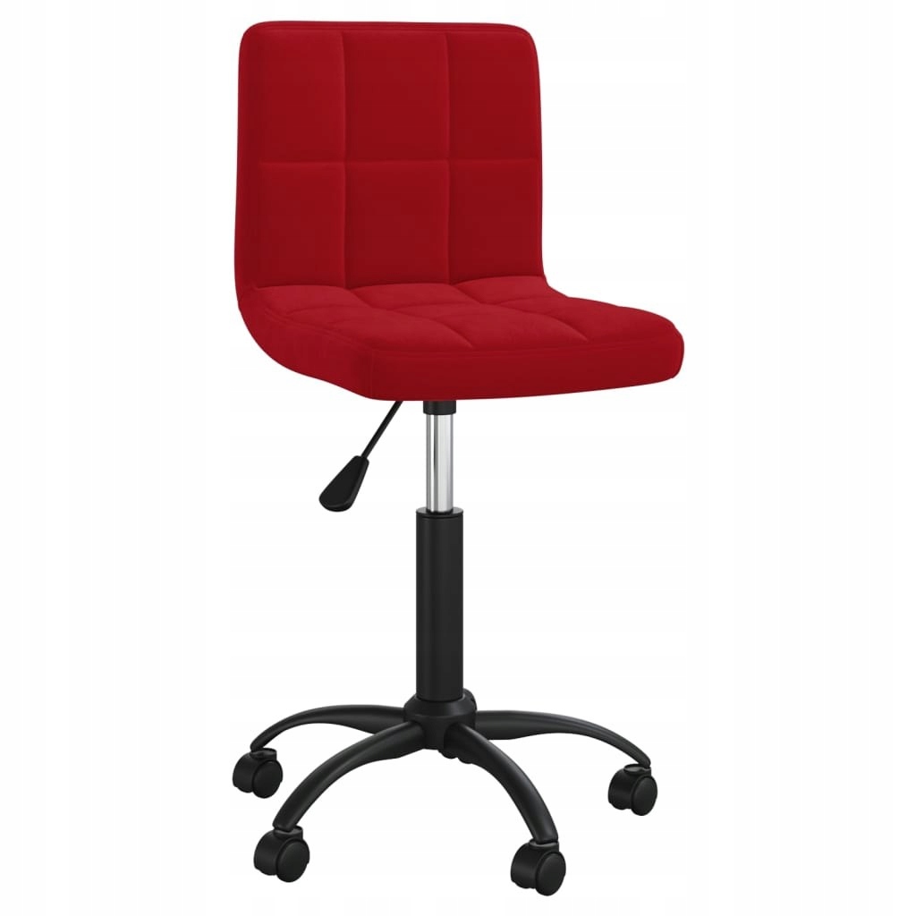 Obrotowe krzesło biurowe, winna czerwień, obite ak