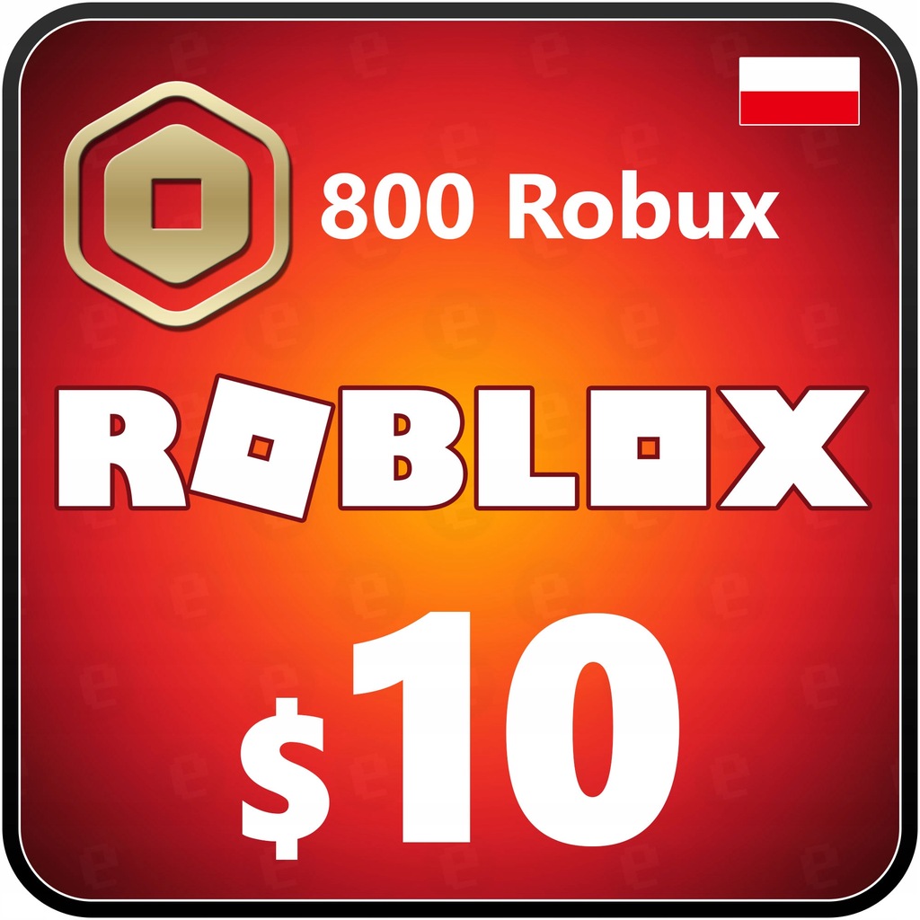 ROBLOX 10 USD - ROBUX 800 - 800RS - KOD CYFROWY