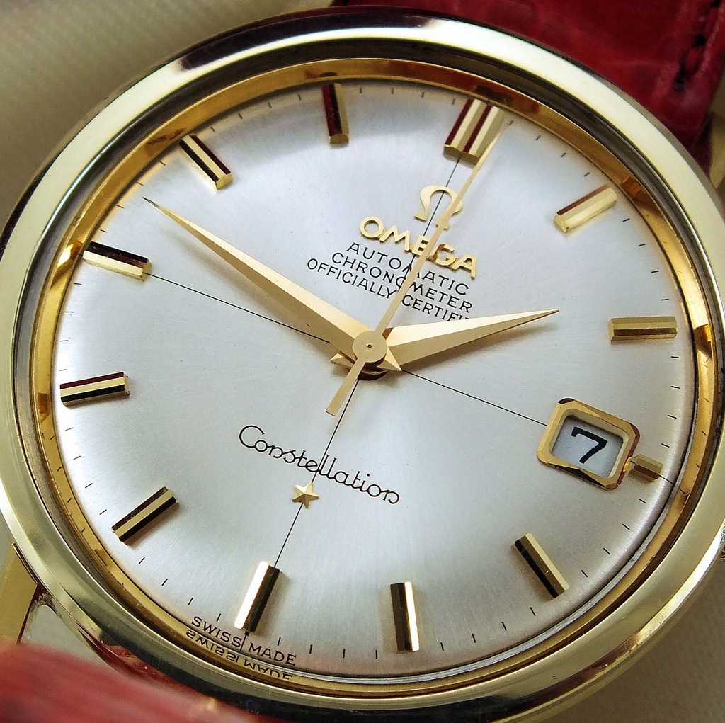 OMEGA CONSTELLATION Automatic CHRONOMETER duży ZŁOTY ZEGAREK 18K/SS IDEAŁ