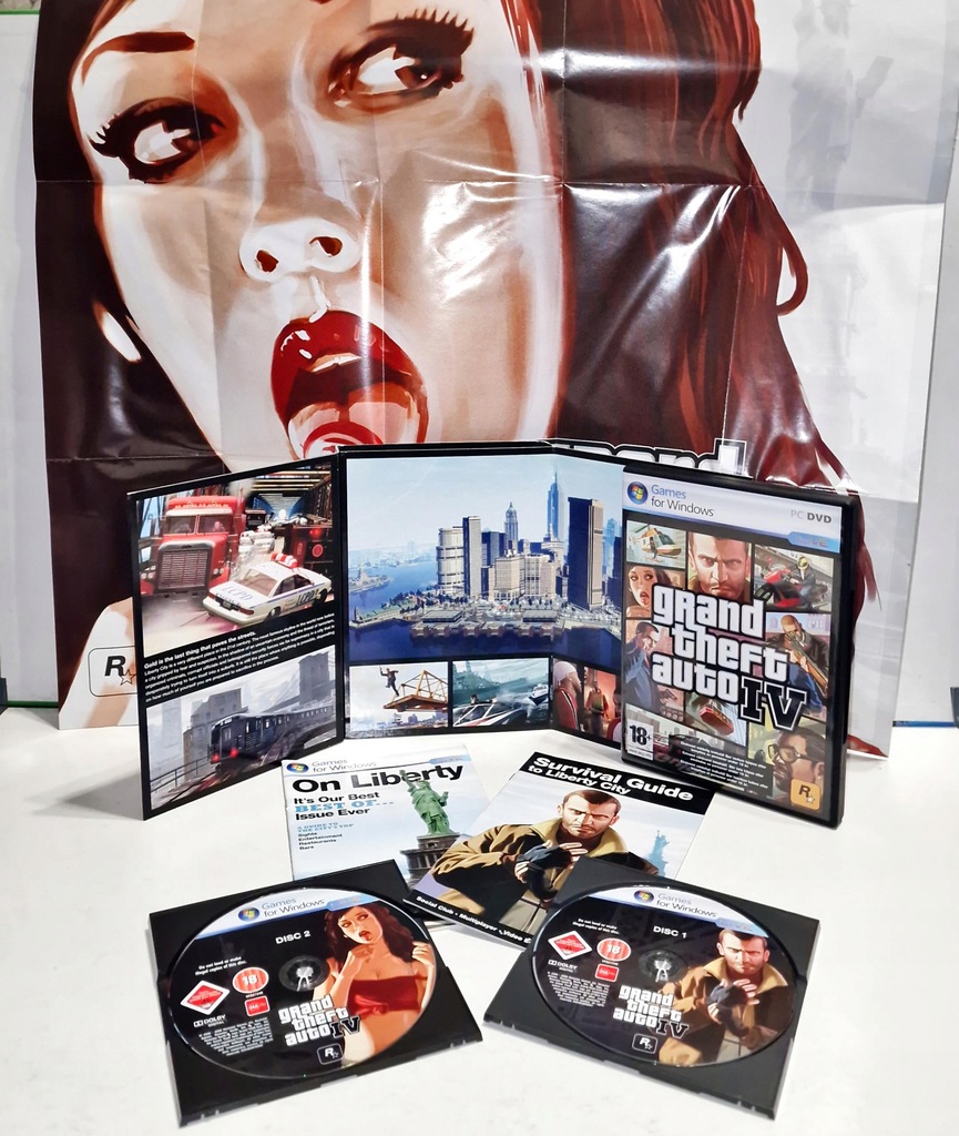 Grand theft auto IV PC DVD KOMPLET PŁYTY BDB WYDANIE ANGIELSKIE