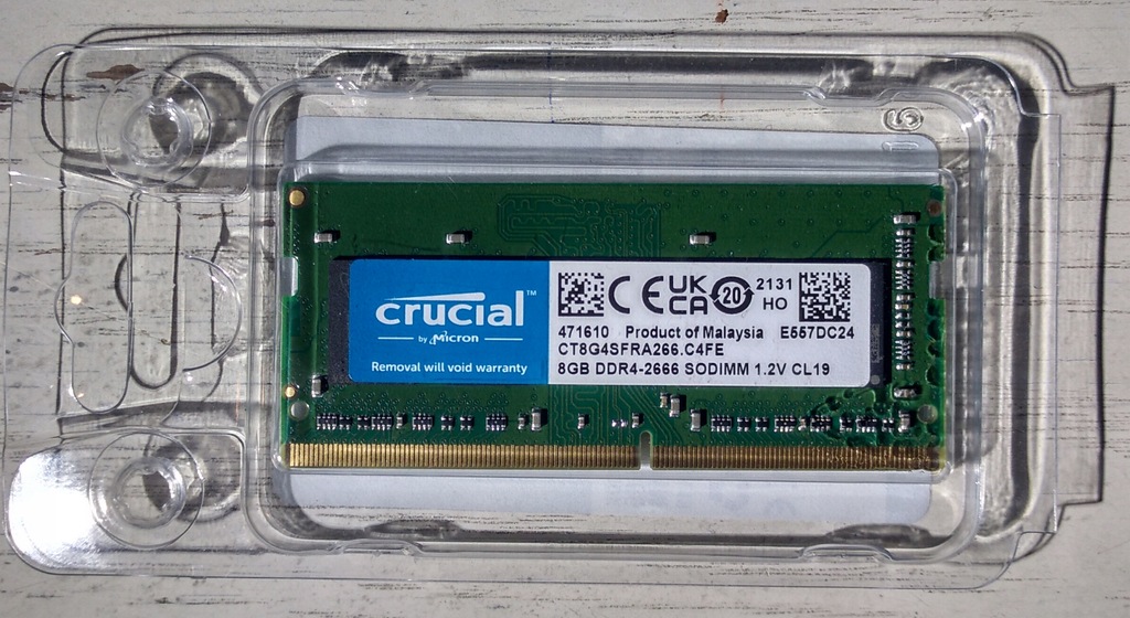 Pamięć RAM DDR4 CRUCIAL CT8G4SFRA266 8 GB