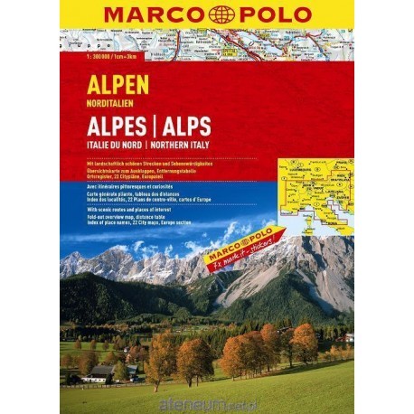 Alpy Północone Włochy Atlas samochodowy Marco Polo