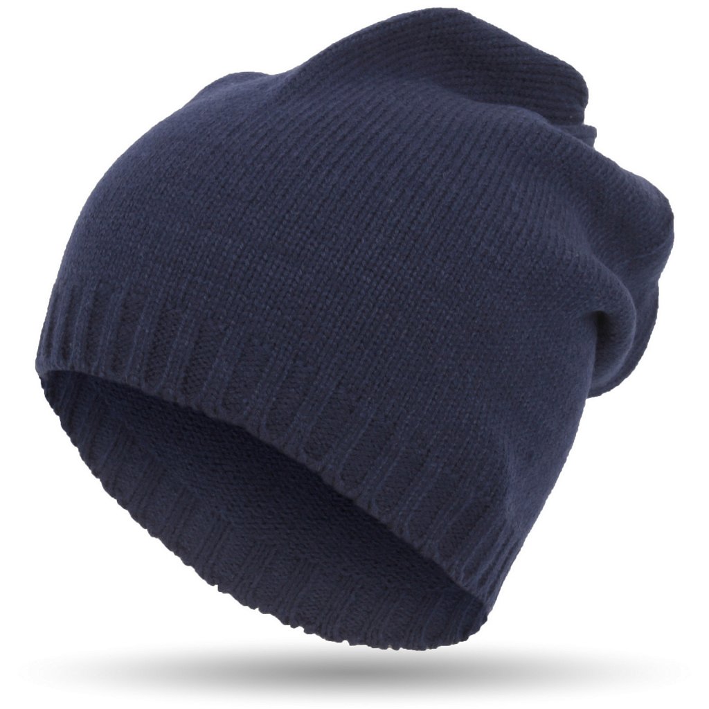 W342C ZIMOWA CZAPKA BEANIE KRASNAL GRANATOWA