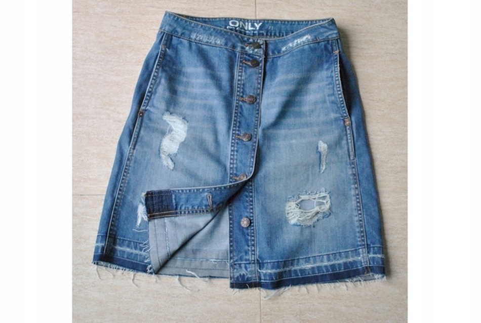 Only denim spódnica jeans destroyed 27/S/M nowa !!