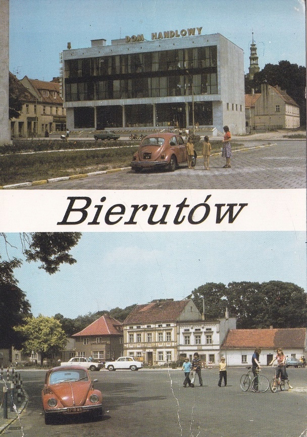 BIERUTÓW - DOM HANDLOWY - RYNEK- VW GARBUS- SYRENA