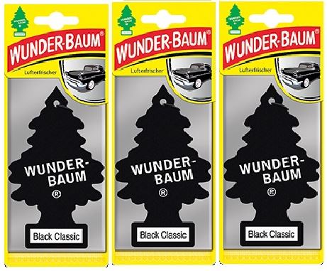 3 x WUNDER BAUM CHOINKA ZAPACHOWA - BLACK CLASSIC