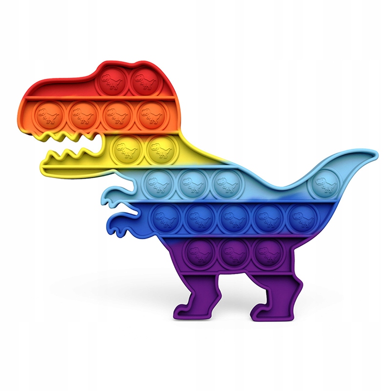 Push Pop It Bubble Fidget Sensory Toy - dinozaur