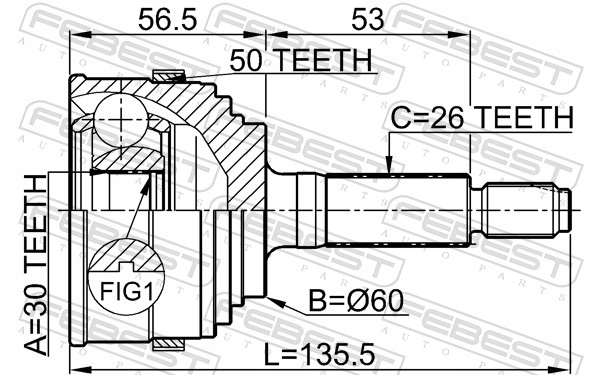 PRZEGUB ZEW./P/INTEGRA COUPE 2,0 02-