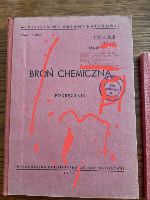 broń chemiczna podręcznik MON 1966 TAJNE