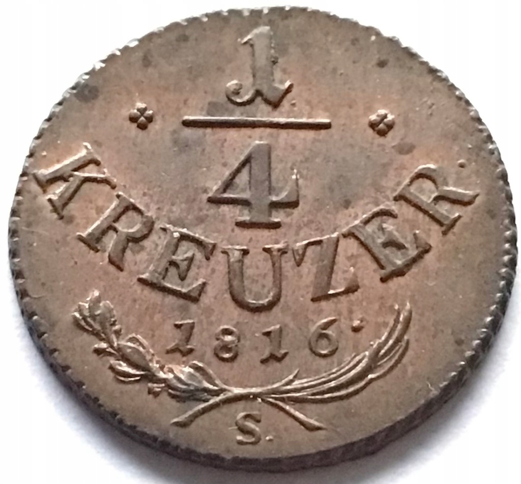 Austria 1/4 krajcara 1816 S Franciszek