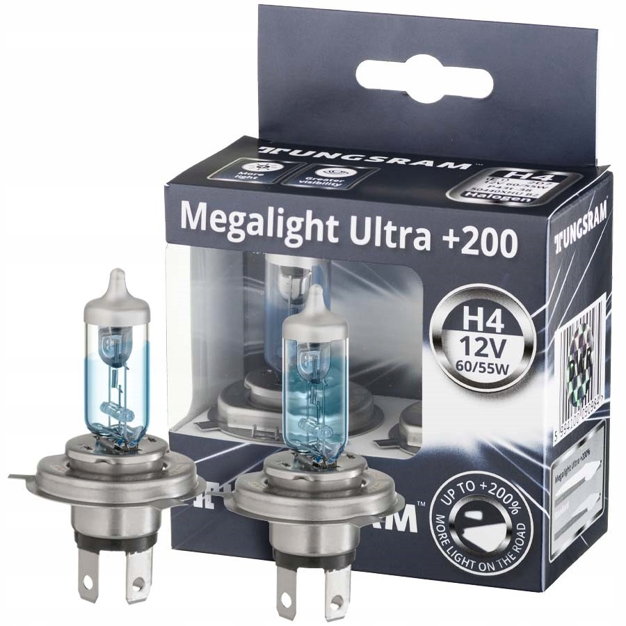Żarówki H4 TUNGSRAM Megalight Ultra +200% - 13576016008 - oficjalne ...