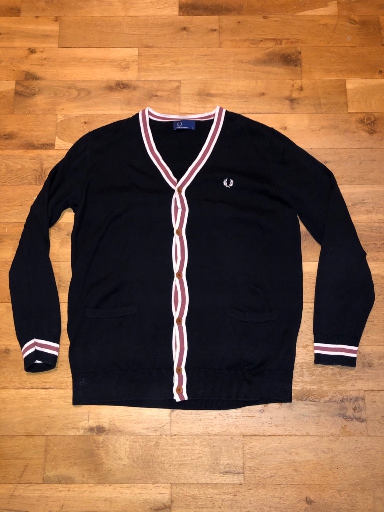 FRED PERRY MĘSKI MODNY ROZPINANY SWETER Rozm. L