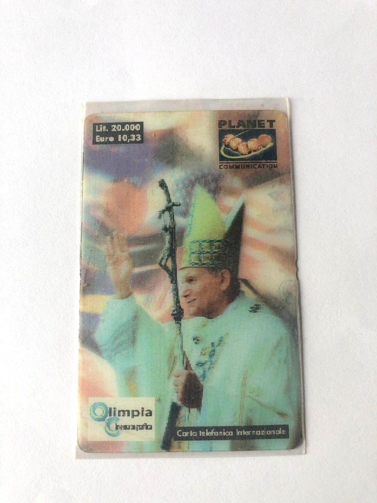 Karta Telefoniczna Jan Paweł II Papież JP2