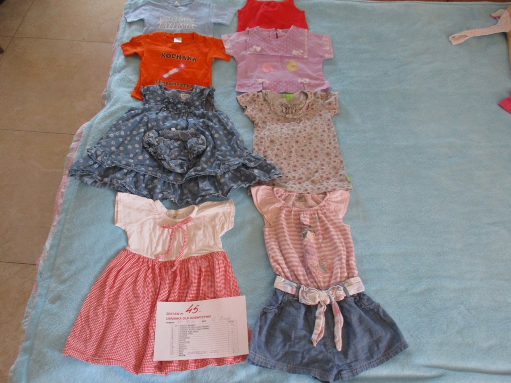 Ubranka dla dziewczynki 12-18 m-cy r. 80-86 lato