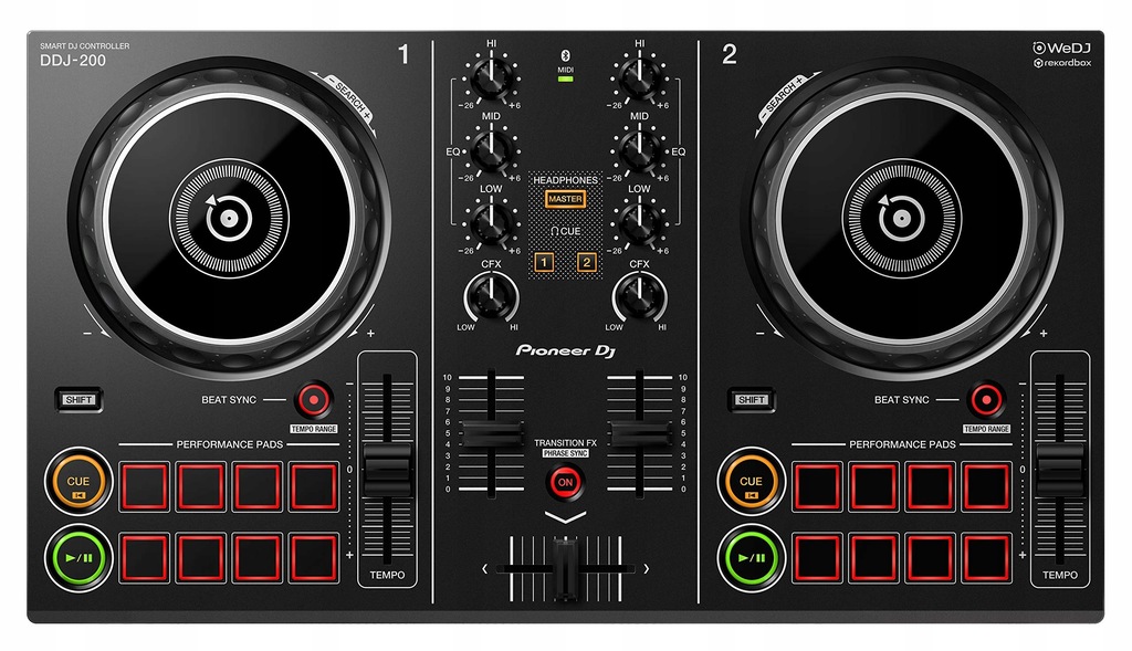 Pioneer DJ DDJ-200 Kontroler DJ, Czarny