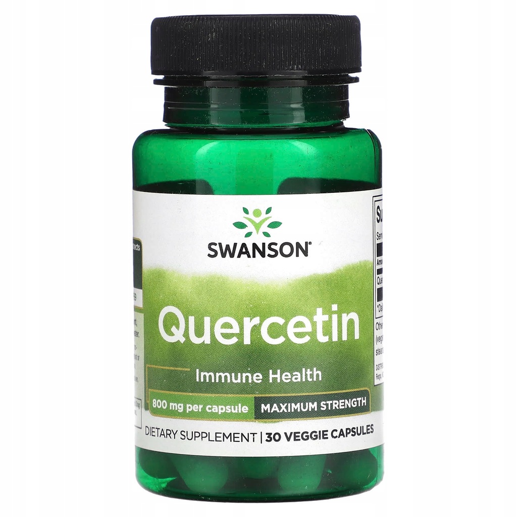 Swanson, Kwercetyna, Maksimum Moc, 800 mg, 30 Wegetariańskich Kapsułek