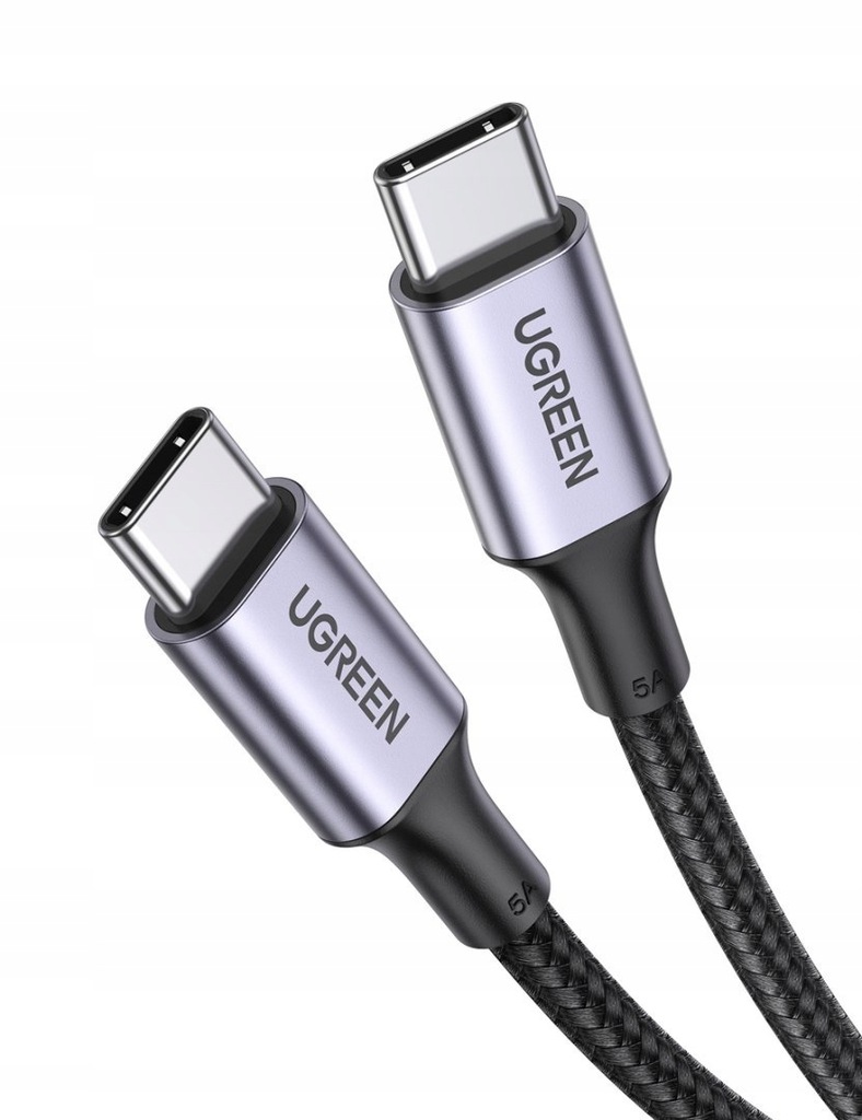 Kabel USB-C do USB-C UGREEN US316, 100W, 1m (czarny)