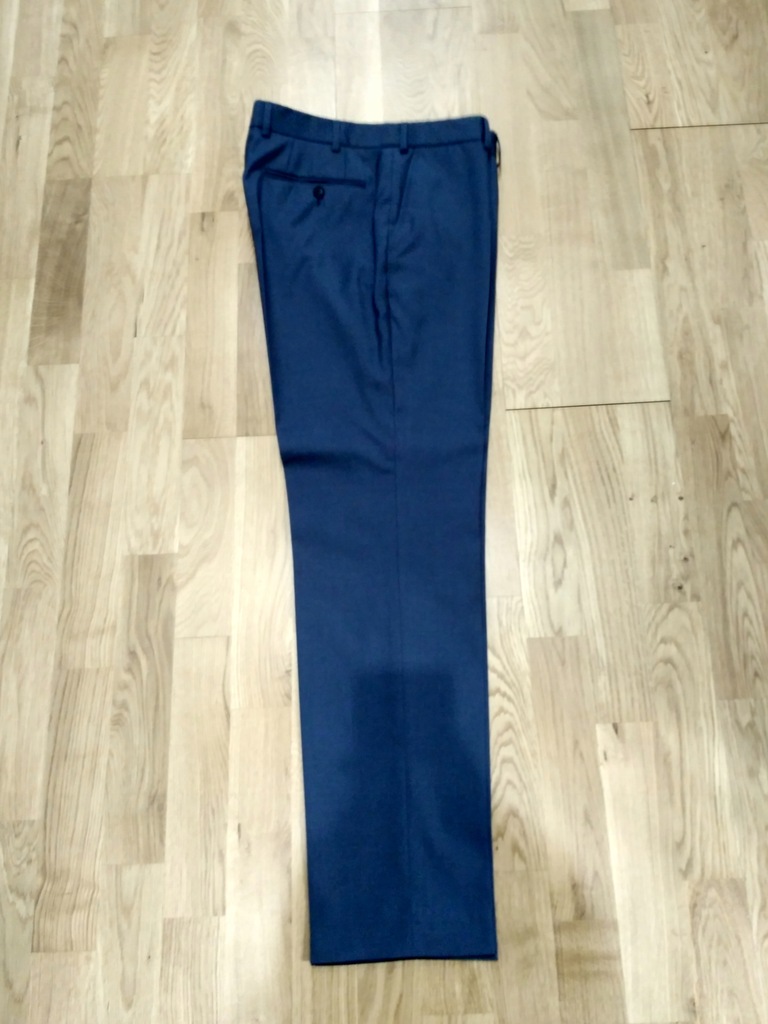 Eleganckie garniturowe spodnie Bytom pas 92 wełna