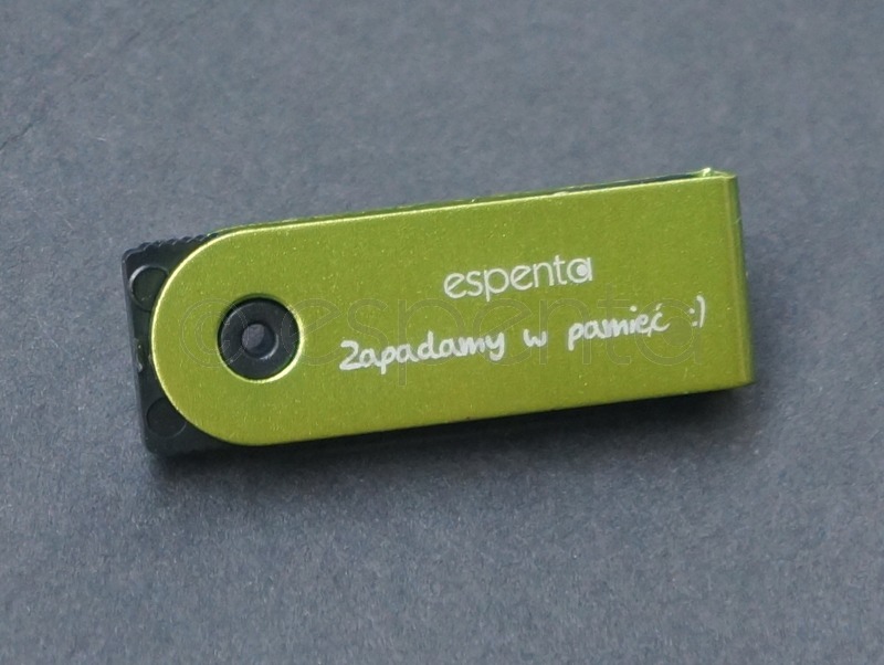 Nowa pamięć USB, pendrive obrotowy, zielony - 2GB