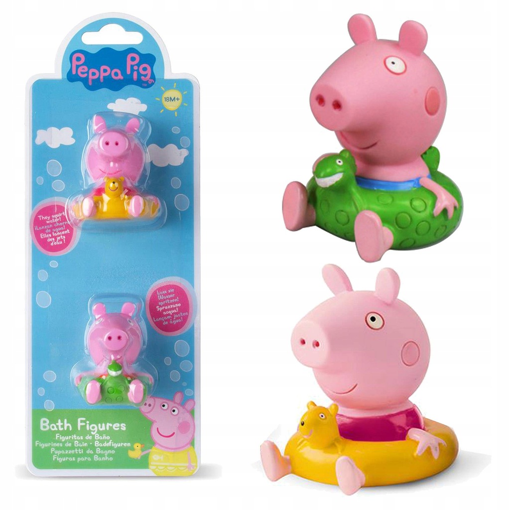 ŚWINKA PEPPA ZESTAW 2 FIGUREK DO KĄPIELI TM TOYS