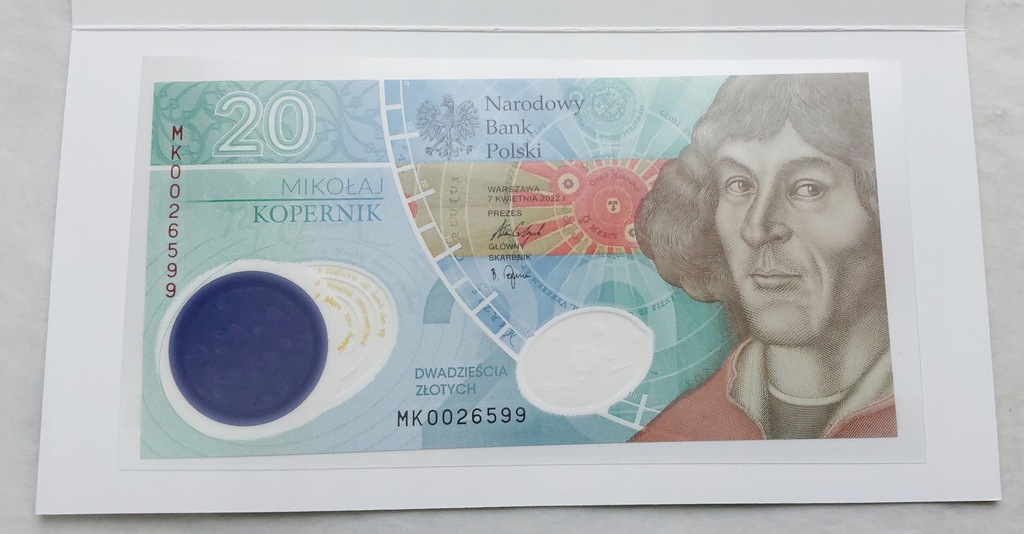 banknot - 20 złotych - MIKOŁAJ KOPERNIK - 2023 - POLIMEROWY / UNC