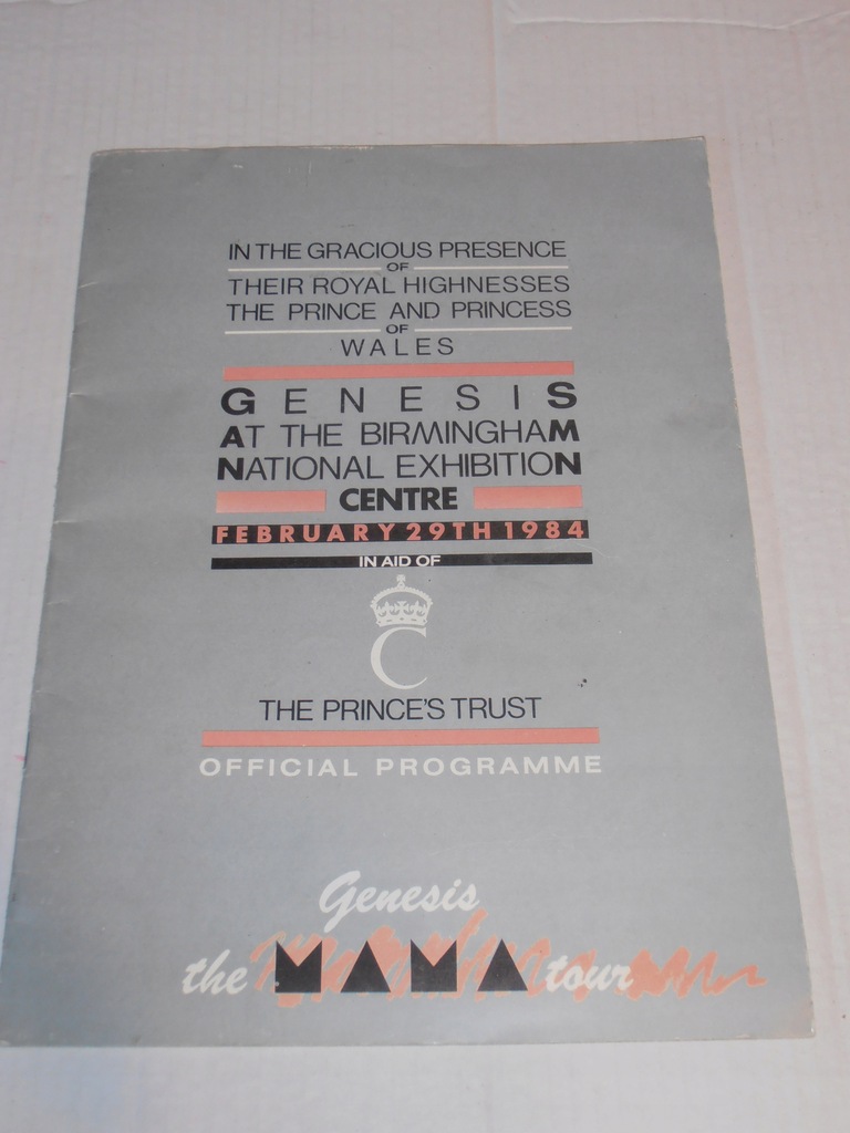 GENESIS the MAMA Tour Official Programme