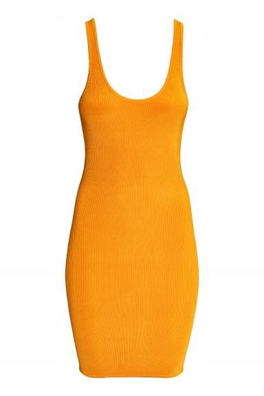 Pomarańczowa sukienka w prążki H&M r. M nowa