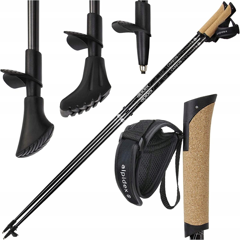 Kijki ALPIDEX trekkingowe do Nordic Walking 135cm