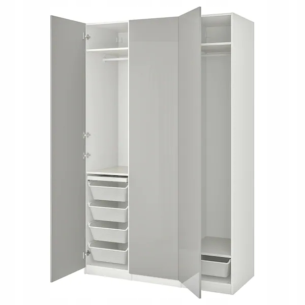 IKEA PAX / FARDAL szafa biała połysk 150x60x236 cm - 9488915755 - oficjalne  archiwum Allegro