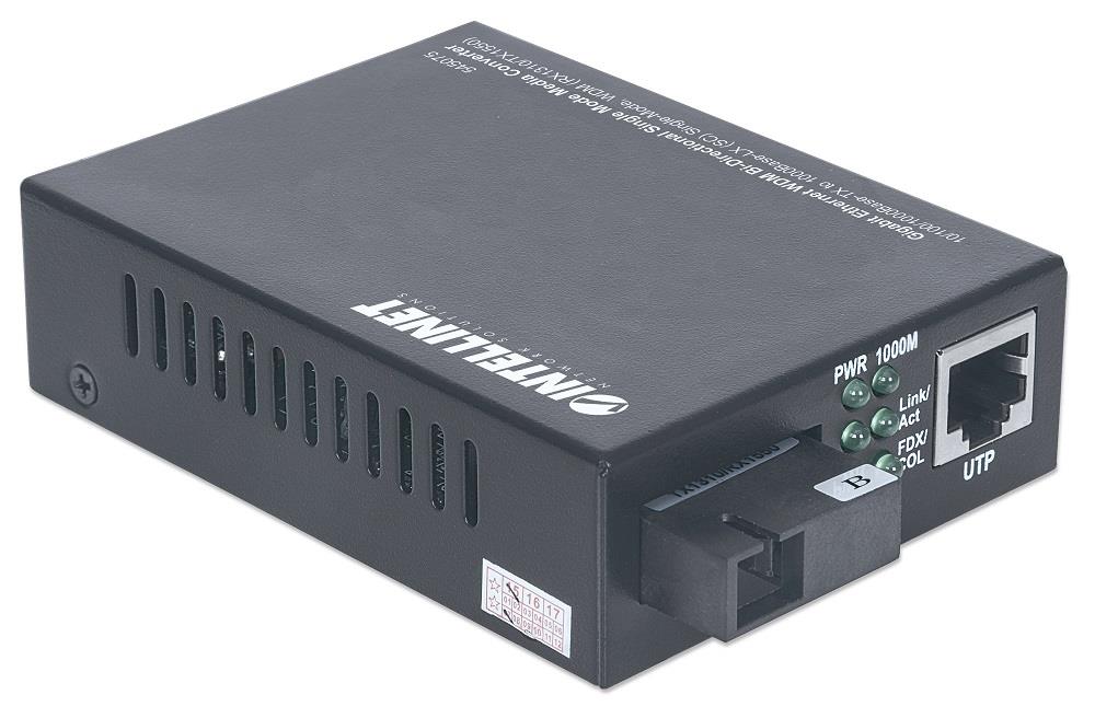 Media konwerter Intellinet 10/100/1000Base-TX na 1000Base-LX (SC) jednomodo
