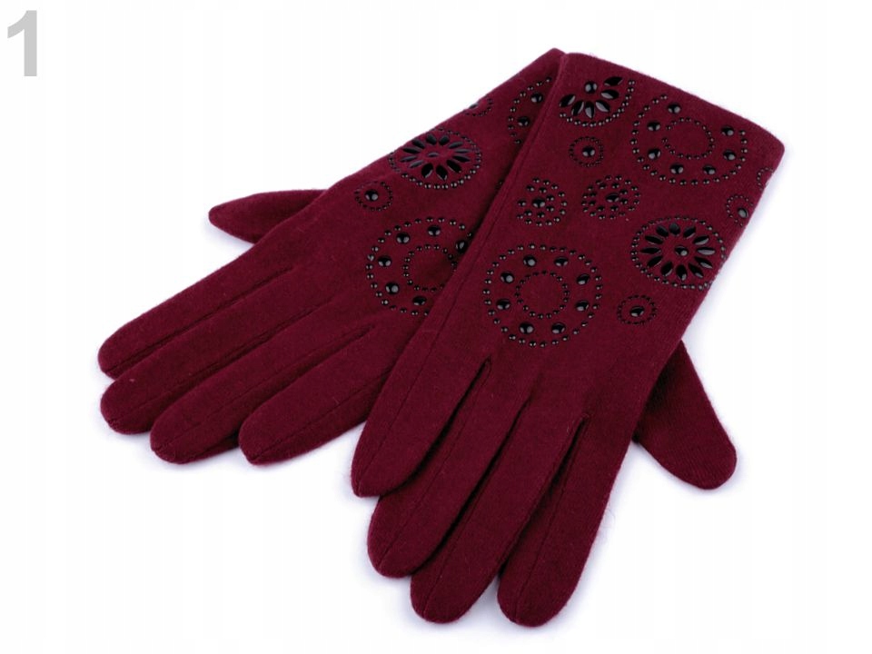 Rękawiczki damskie wełniane mandala
