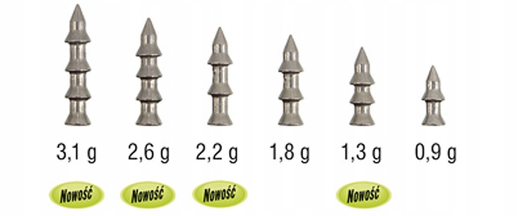 Ciężarek wolframowy Kamatsu Vail Sinker 2szt 1.8g