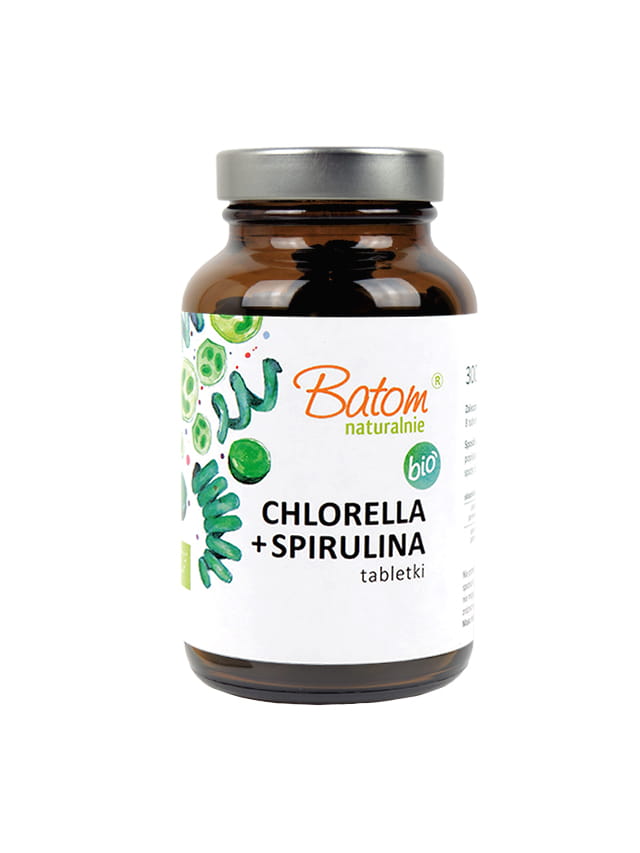 Chlorella + spirulina BIO 300 tabletek 120 g (400
