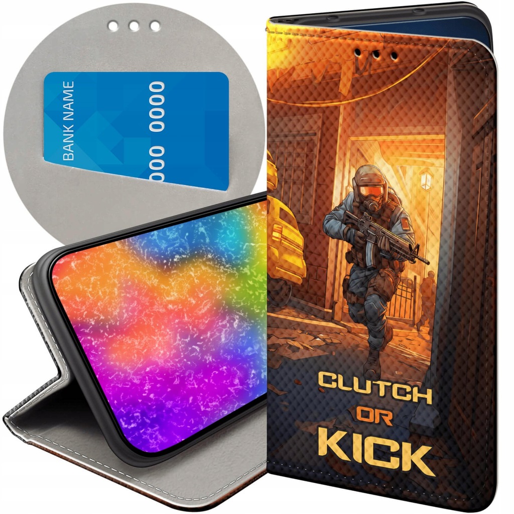 ETUI Z KLAPKĄ DO XIAOMI REDMI NOTE 7 WZORY CS GO COUNTER-STRIKE FUTERAŁ