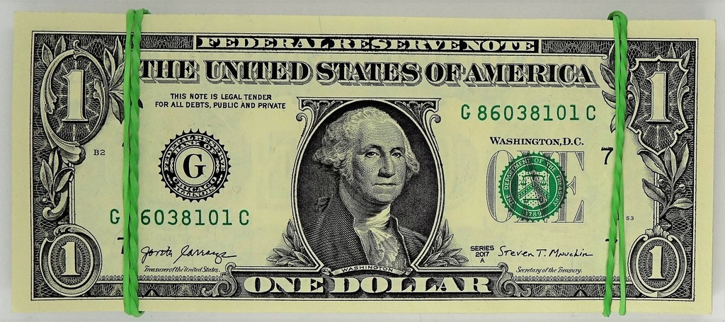 USA dolar 2017 seria G paczka banknotów 100 szt.