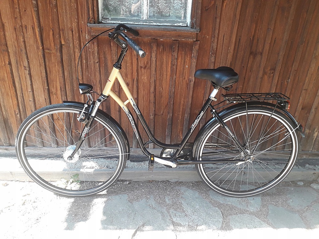 Rower Miejski Damski Łabędź Niska Rama Prądnica 28 9705300691