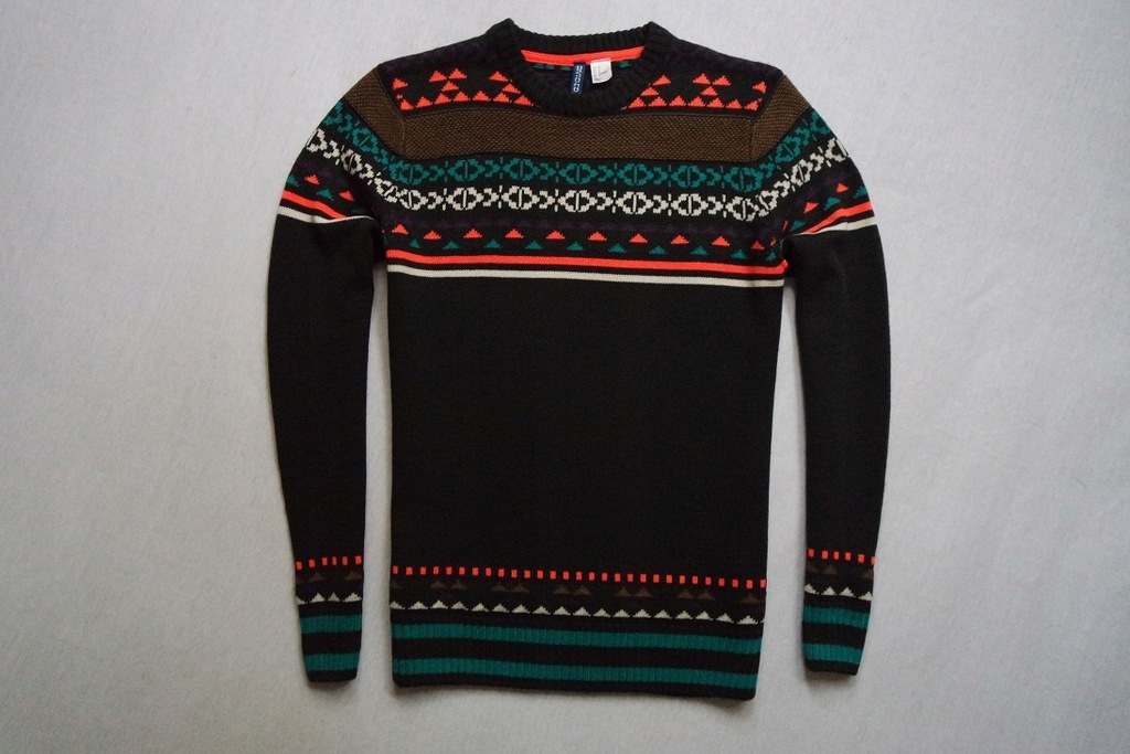 DIVIDED H&M sweter sweterek czarny WEŁNA_____M