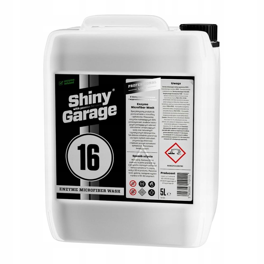 SHINY GARAGE ENZYME MICROFIBER PRANNIE ŚCIEREK 5L